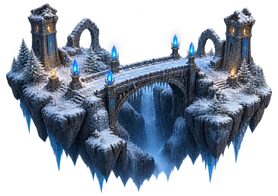 嚎哭深渊风格的冰雪石桥